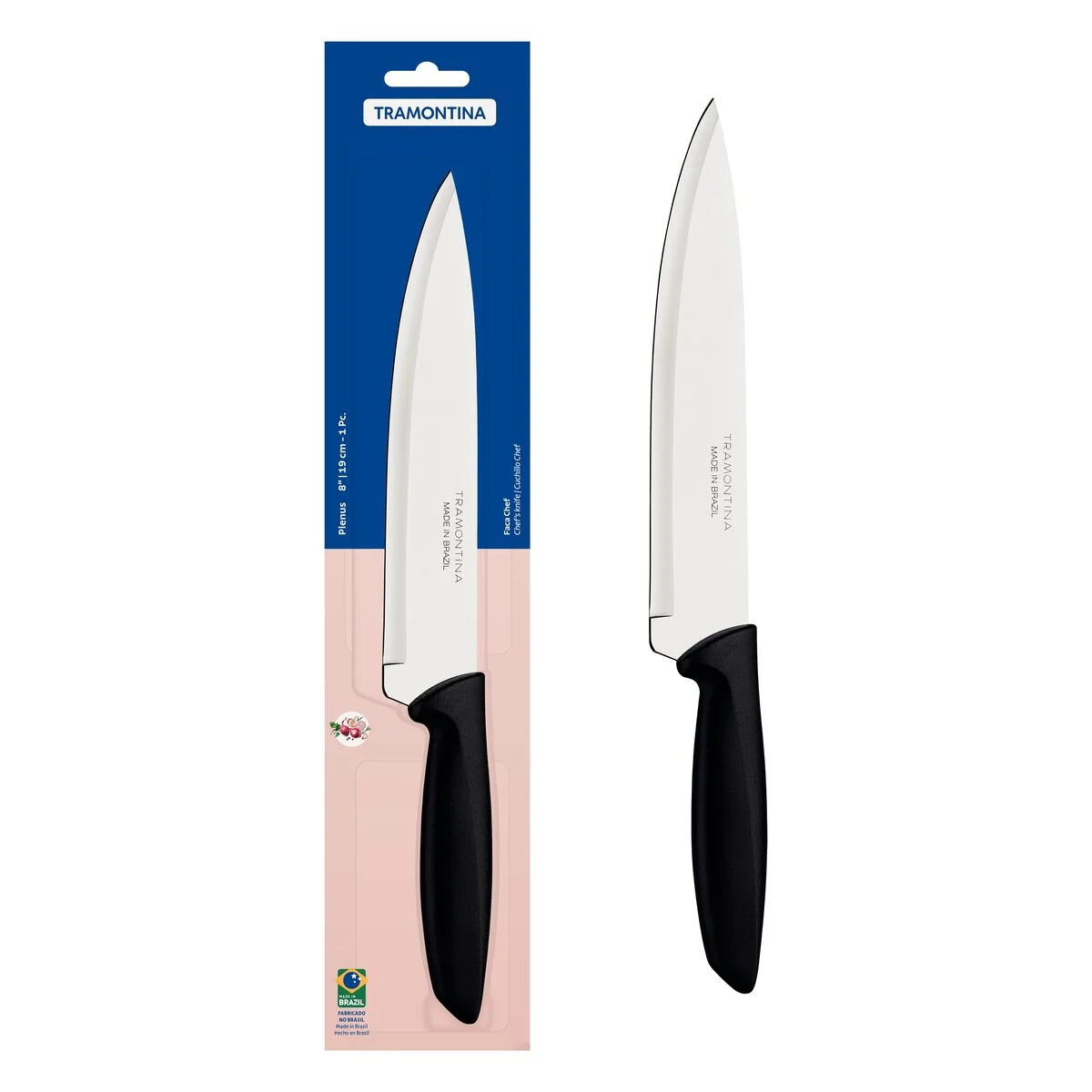 Faca Chef Tramontina Plenus 8 pol Inox Preto - Imagem 3
