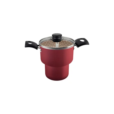 Cuscuzeira Tramontina Turim 14cm Alumínio Antiaderente Vermelho