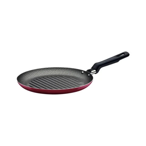 Bistequeira de alumínio 22 cm Loreto vermelha