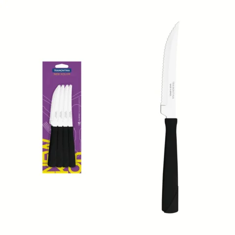 Conjunto de 12 facas para churrasco Tramontina New Kolor em aço inox