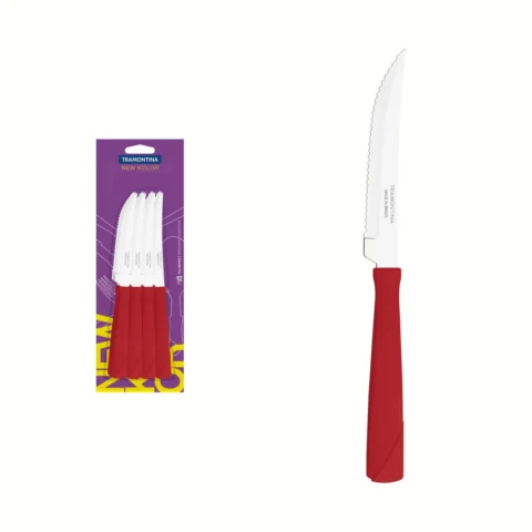 Conjunto de Facas para Churrasco Tramontina New Kolor 12 Peças Inox