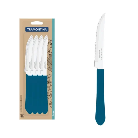 Conjunto de 12 facas para churrasco Tramontina Leme aço inox
