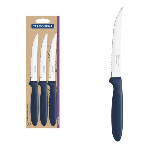 Conjunto de 3 Facas para Churrasco Tramontina Ipanema Inox