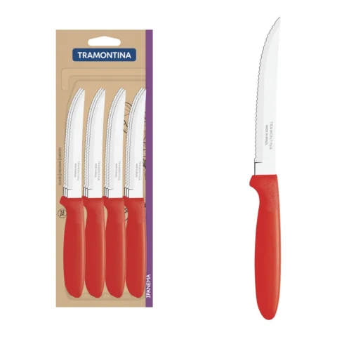 Conjunto de 12 Facas para Churrasco Tramontina Ipanema Inox