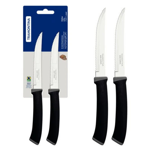 Conjunto de Facas para Churrasco Tramontina Felice Aço Inox 2 Peças