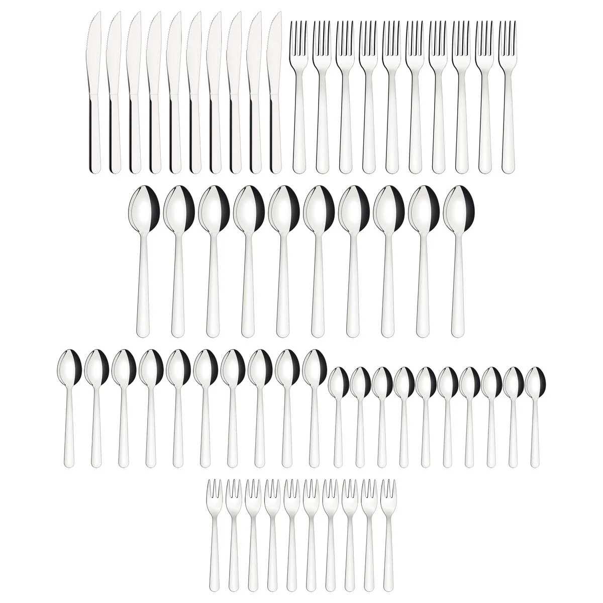 Faqueiro Inox 60 Peças Malibu Aço Inox Sortido - Imagem 2