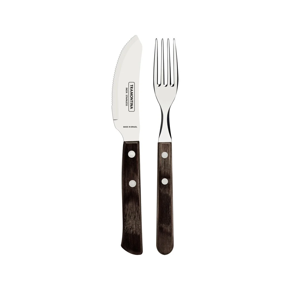 Jogo Talheres Pizza Tramontina Polywood 8 Peças Inox - Imagem 2