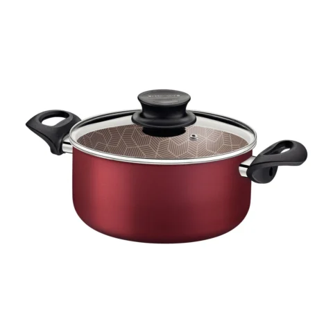 Caçarola Tramontina Paris 24 cm Alumínio Antiaderente Vermelha
