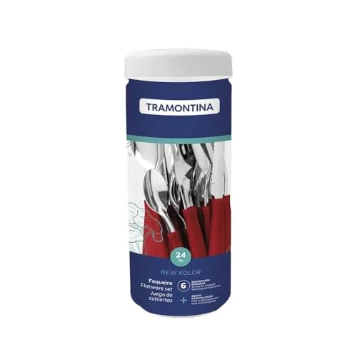 Faqueiro Tramontina New Kolor 24 Peças Vermelho - Imagem 2
