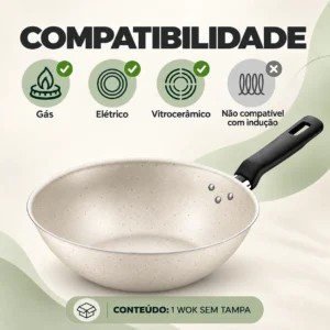 Frigideira Wok Tramontina Loreto Alumínio Antiaderente 28 Cm
