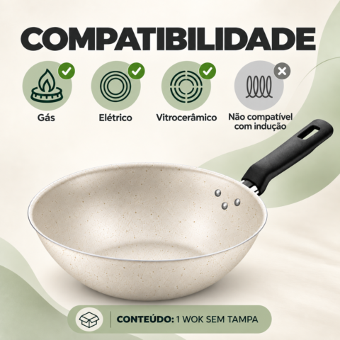 Frigideira Wok Tramontina Loreto Alumínio Antiaderente 28 Cm