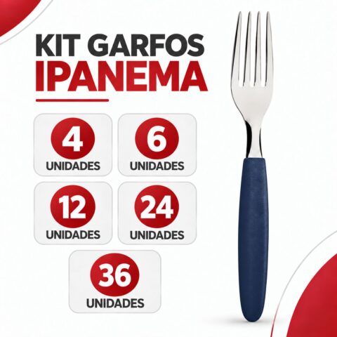 Garfo de Mesa Tramontina Ipanema Aço Inox Azul