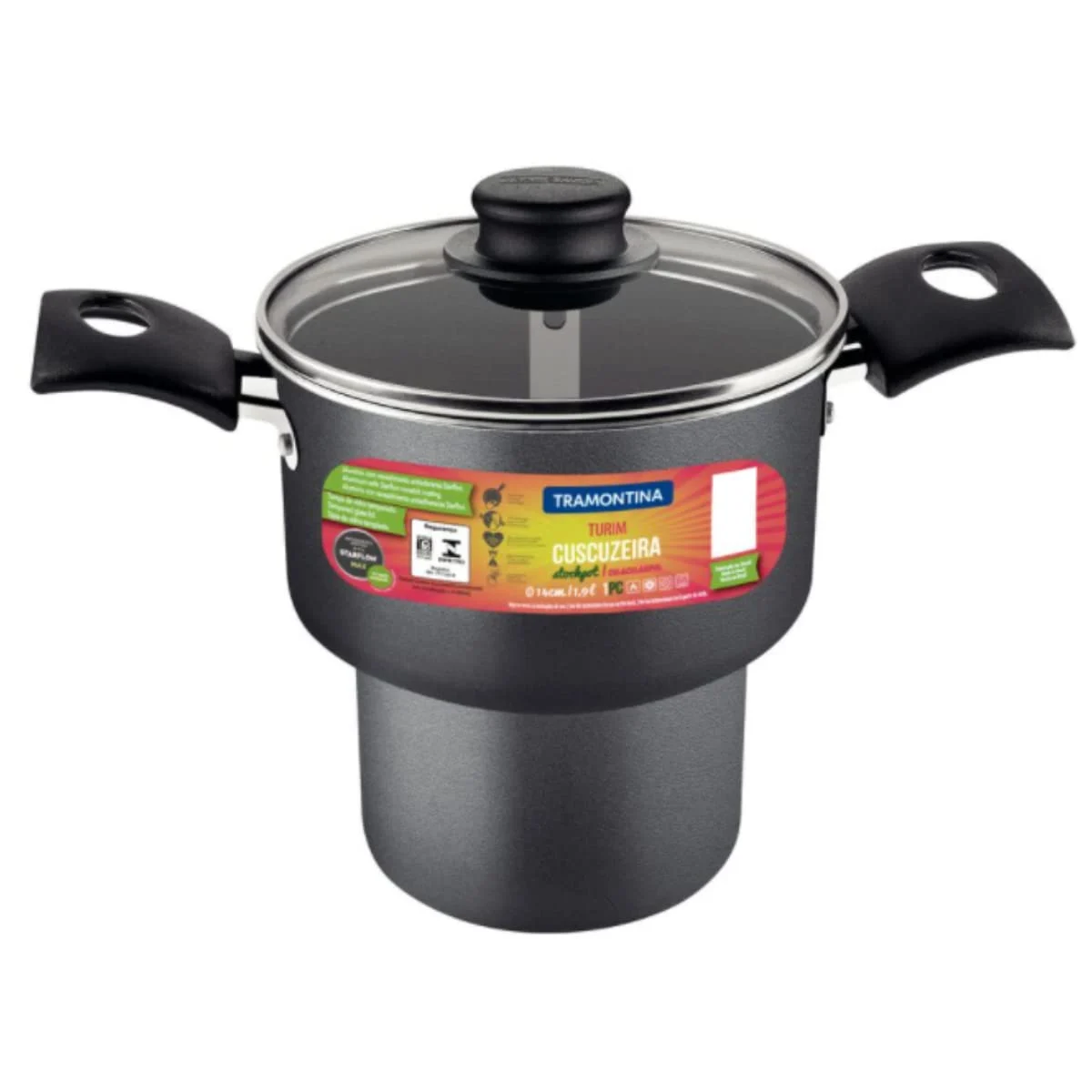Cuscuzeira Tramontina Turim 14 cm 1,9 L Antiaderente - Imagem 3