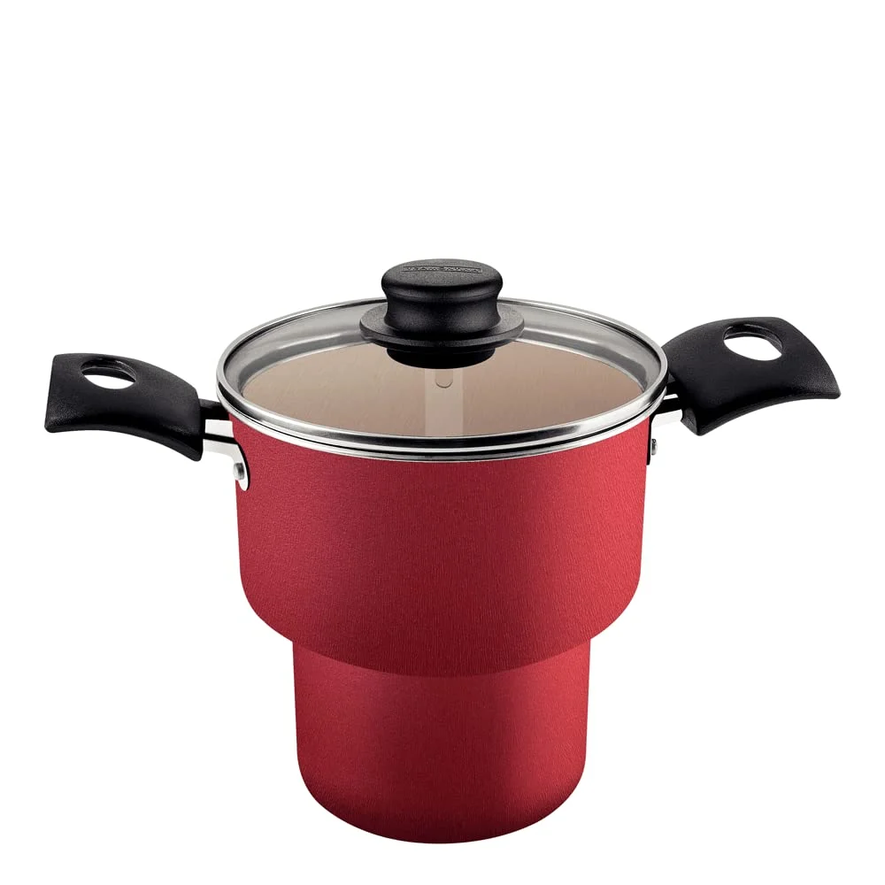 Cuscuzeira Tramontina Turim 14 cm 1,9 L Vermelha Antiaderente