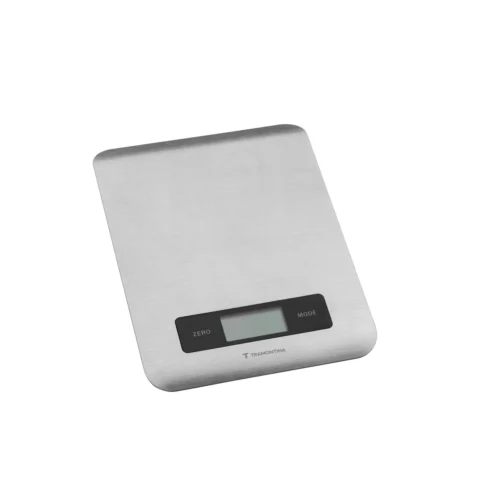 Balança Digital de Cozinha em Aço Inox e Polipropileno