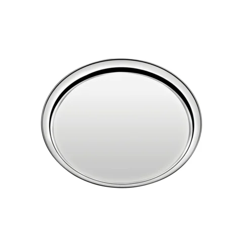 Bandeja redonda em aço inox Service 30 cm