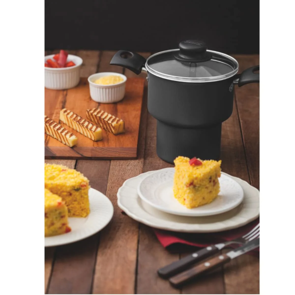Cuscuzeira Tramontina Turim 14 cm 1,9 L Antiaderente - Imagem 4