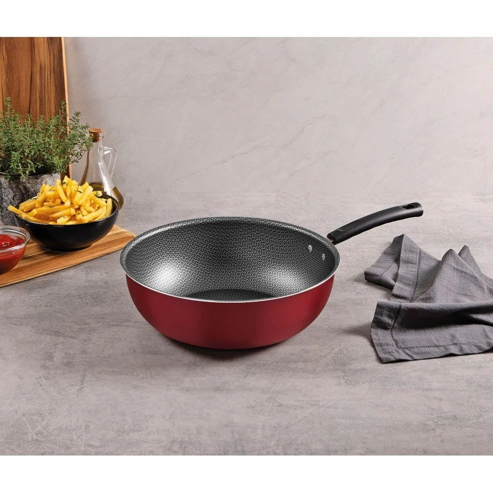 Frigideira Funda Tramontina Versalhes 28 Cm 4,9 L Antiaderente Verm - Imagem 2