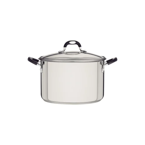 Caçarola funda Tramontina Astro inox com tampa de vidro 20 cm 3,6 L