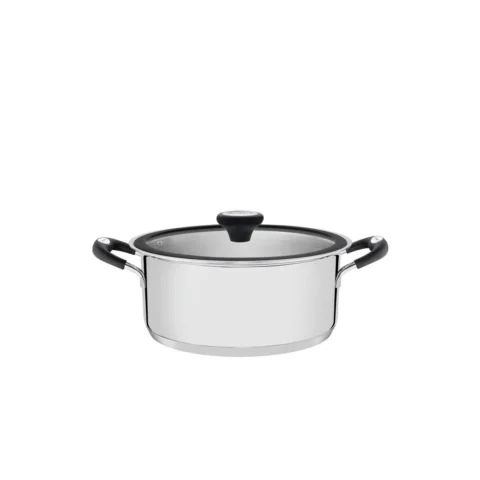 Caçarola rasa aço inox Solar Silicone 20 cm 2,9 L