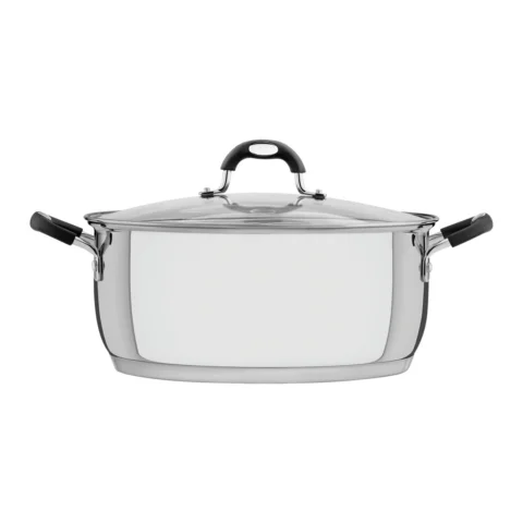 Caçarola rasa Tramontina Astro em aço inox com fundo triplo 30 cm 8,5 L