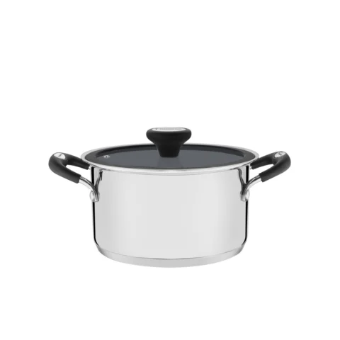 Caçarola Funda Aço Inox Revestimento Cerâmico 20cm