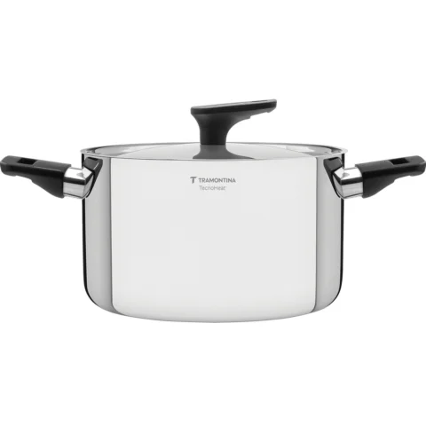Caçarola funda Tramontina Grano em aço inox 24 cm 5,8 L