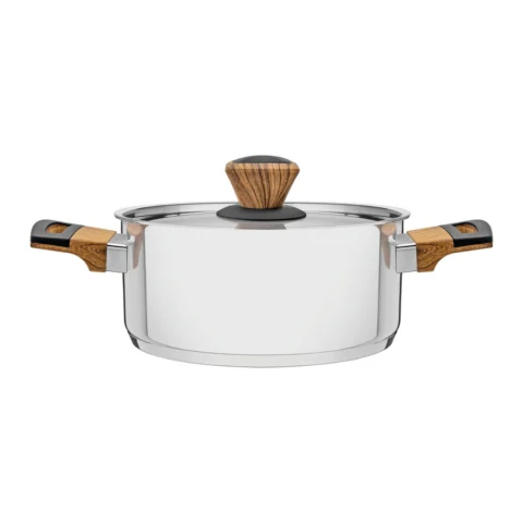 Caçarola Tramontina Aço Inox Fundo Triplo 24 cm 4,8 L