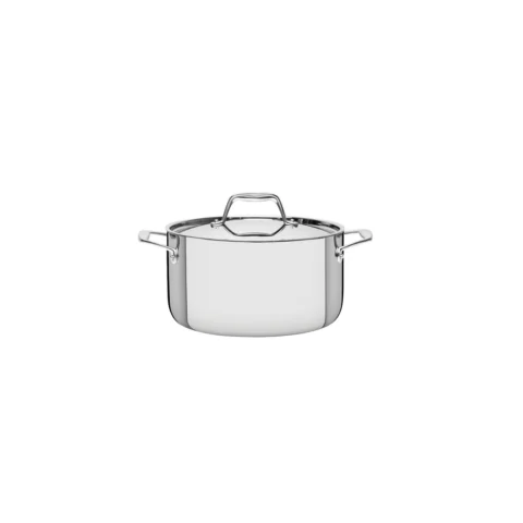 Caçarola funda de aço inox Tramontina Seattle 20 cm com tampa