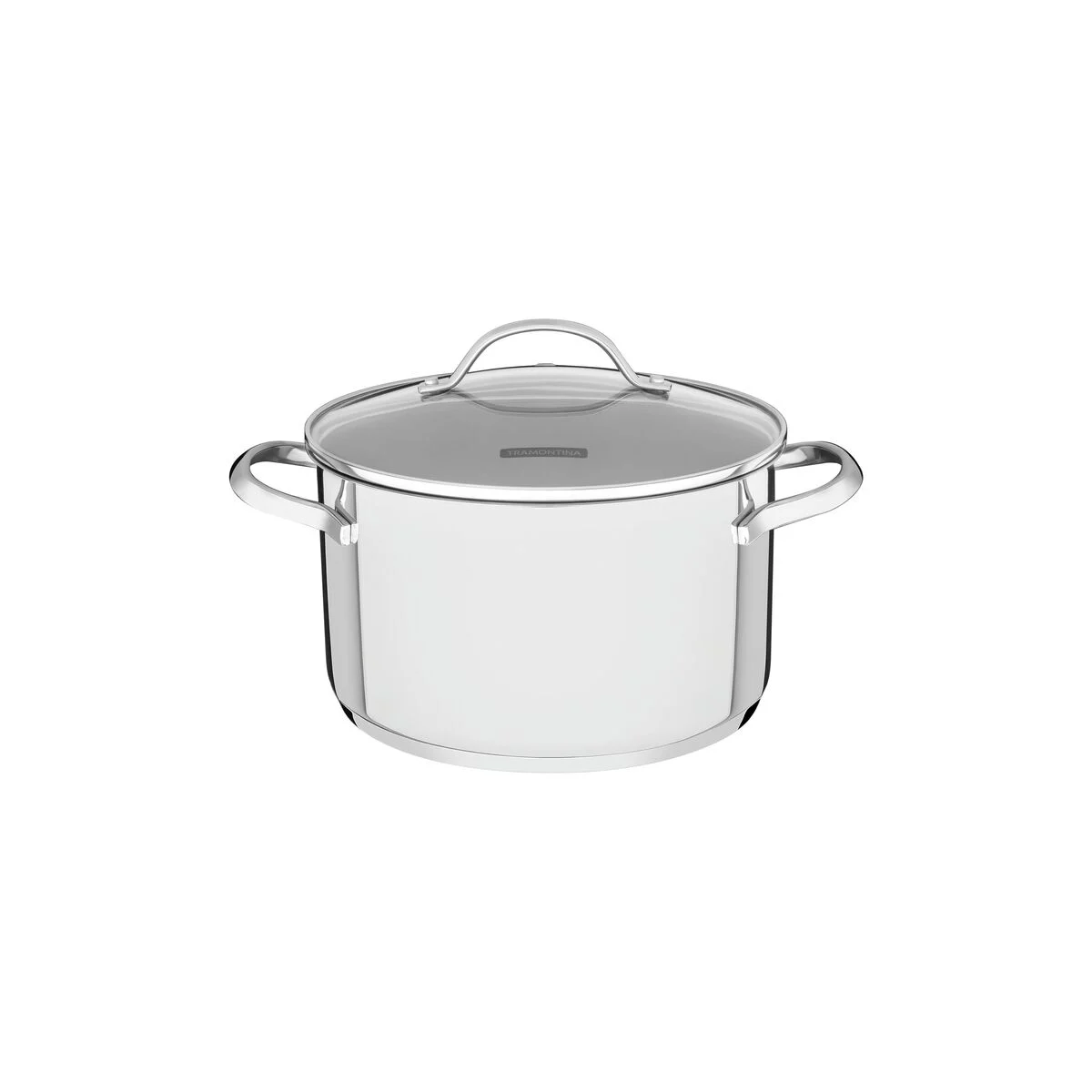 Caçarola funda Una em aço inox com 2 alças 16 cm 1,8 L