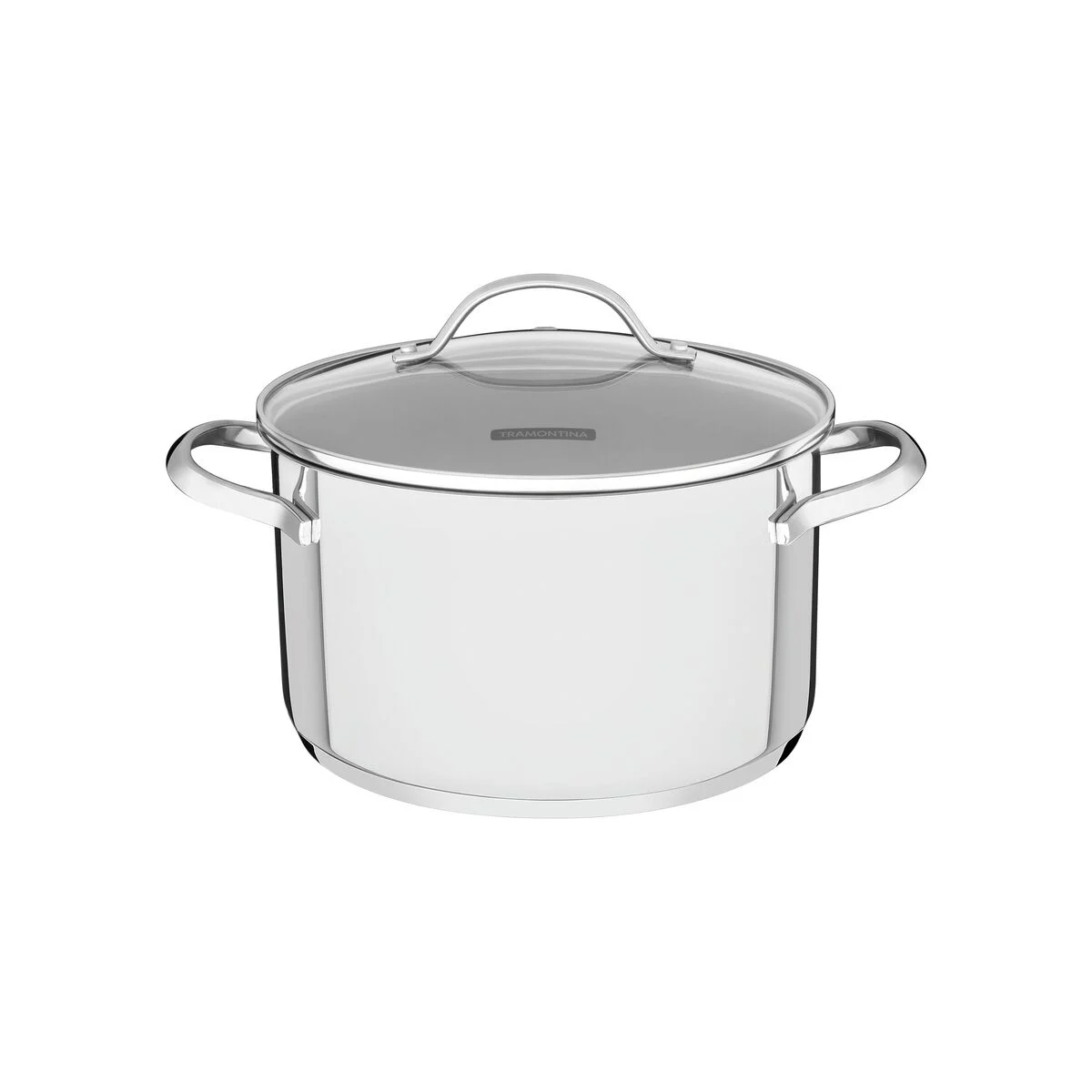 Caçarola Funda Una Aço Inox 20 cm 3,6 L com Tampa
