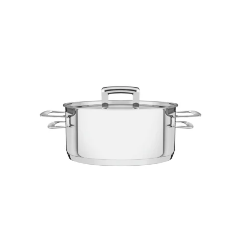 Caçarola Tramontina Brava em aço inox 20 cm com tampa