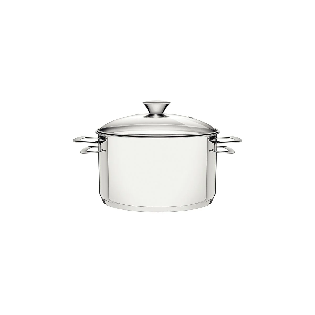Caçarola Funda Tramontina Brava Aço Inox 16cm 1,8L com Tampa Vidro