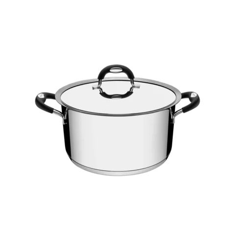 Caçarola funda aço inox Duo silicone