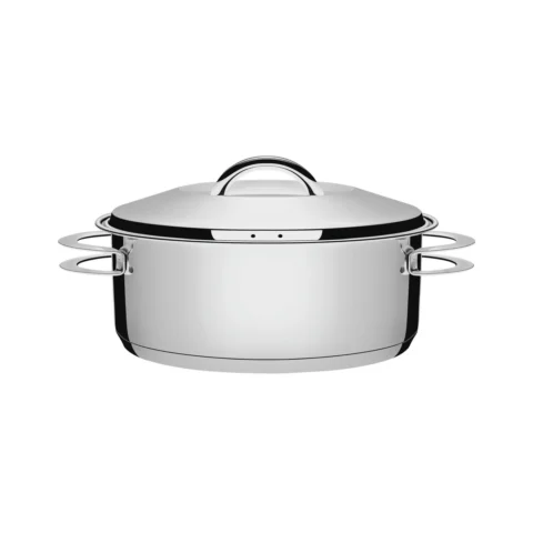 Caçarola Aço Inox Solar 24 cm com Tampa e 2 Alças