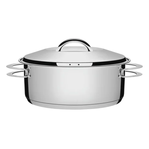 Caçarola Aço Inox Solar 28 cm com Tampa e Alças