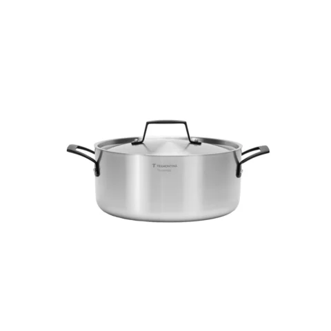 Caçarola de Aço Inox Grano Black 24 cm 4,7 L com Tampa