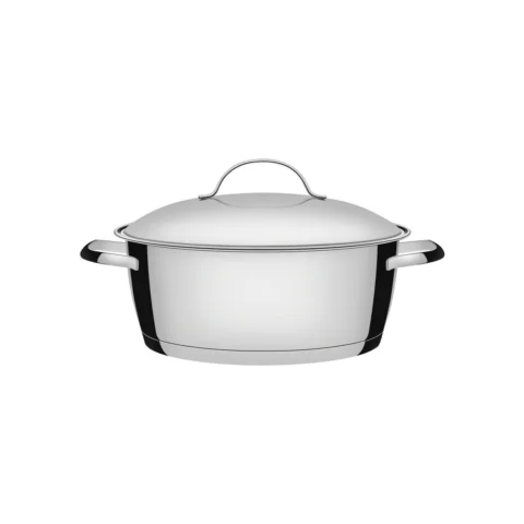 Caçarola rasa Tramontina aço inox Allegra 24 cm