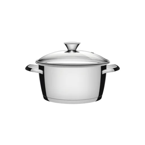 Caçarola funda Tramontina Allegra aço inox 22 cm 4,2 L