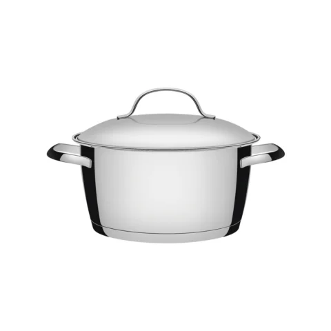 Caçarola Funda Tramontina Allegra Aço Inox 24cm 5,7L