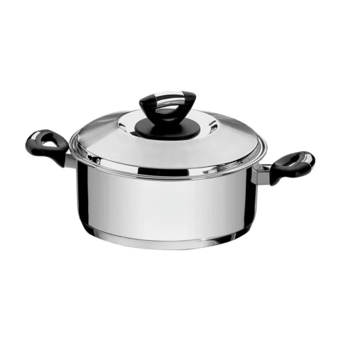 Caçarola Inox Solar 24 cm com 2 Alças e Tampa