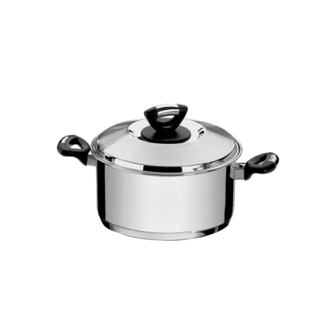 Caçarola funda em aço inox 20 cm 3,6 L com alças