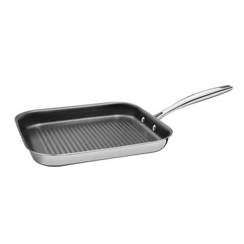 Bistequeira de aço inox 26cm Tramontina Grano antiaderente