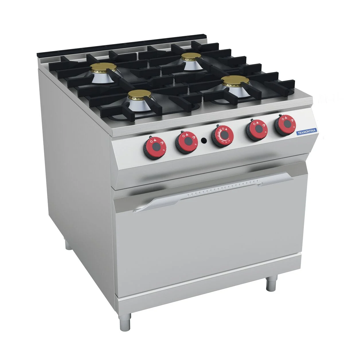 Fogão a gás Tramontina 4 bocas com forno e acabamento em inox