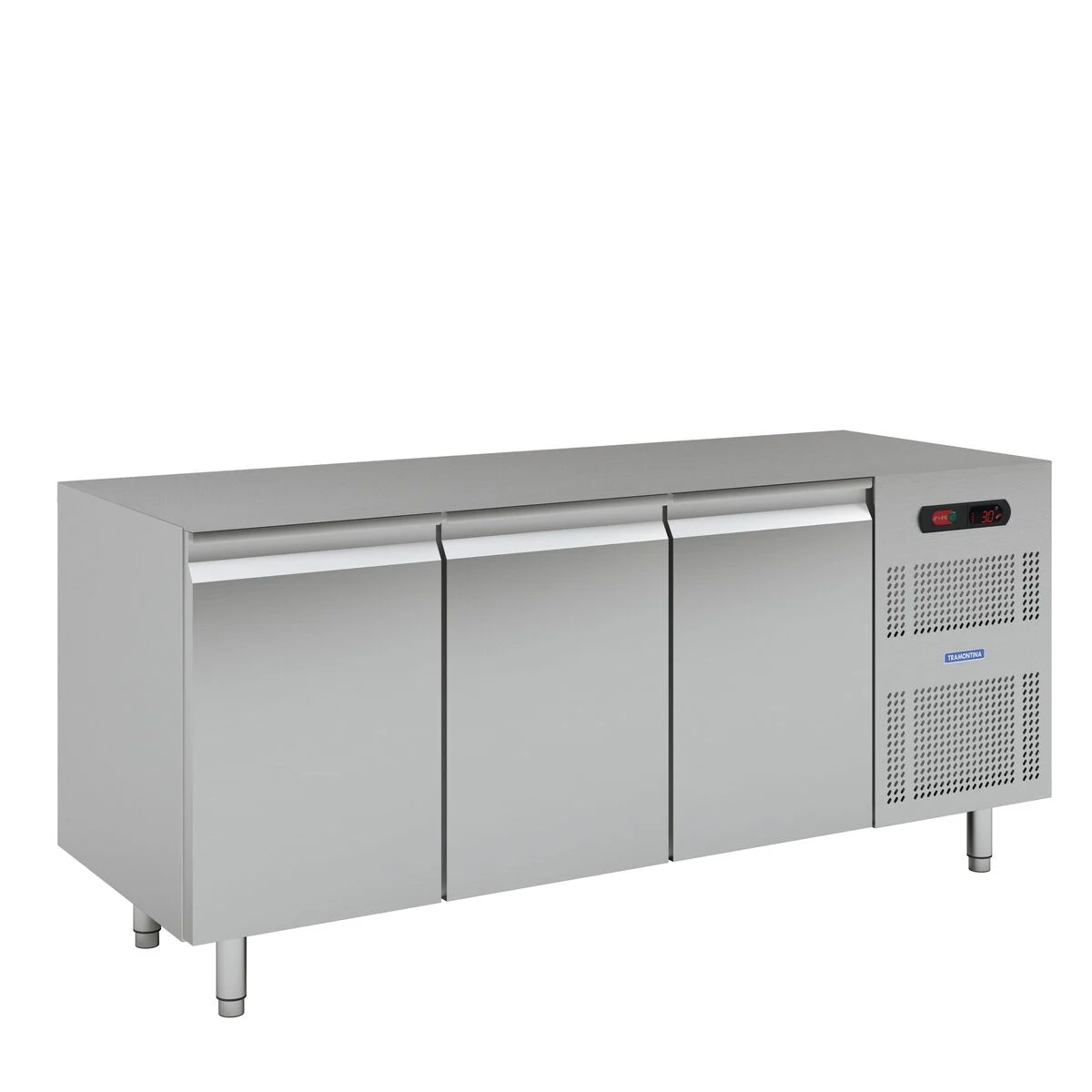 Balcão horizontal aço inox refrigerado 3 portas 50HZ