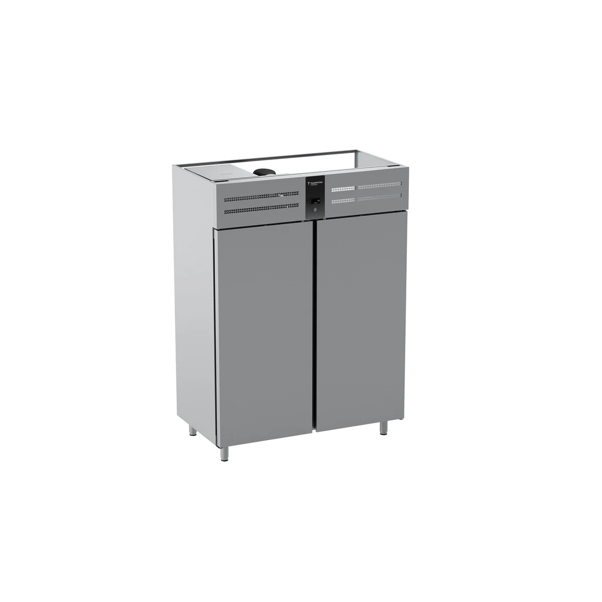 Refrigerador vertical aço inox 1400L 2 portas de aço inox
