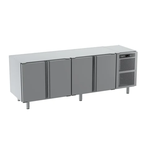 Balcão refrigerado aço inox para tampo com cuba 4 portas