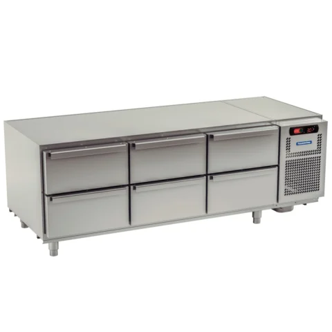 Base refrigerada aço inox 6 gavetas