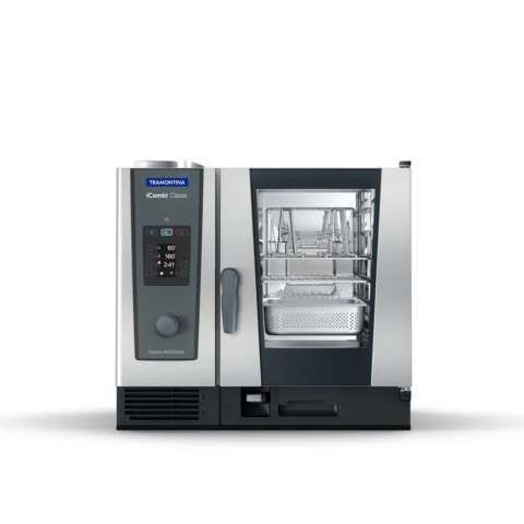 Forno combinado a vapor elétrico aço inox 6GN 380V Classic