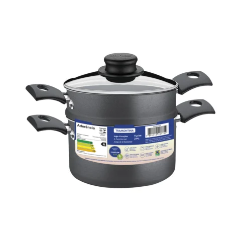 Cuscuzeira Cozi-vapore Alumínio 16 cm Tramontina Turim 4 Funções